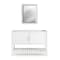 Alaterre Furniture Bennet 2pc Wooden Bathroom Vanity Set - 48-in. L Vanity, 30-in. L Rectangular Mirror, White AVAN4800WHA - alternate 1